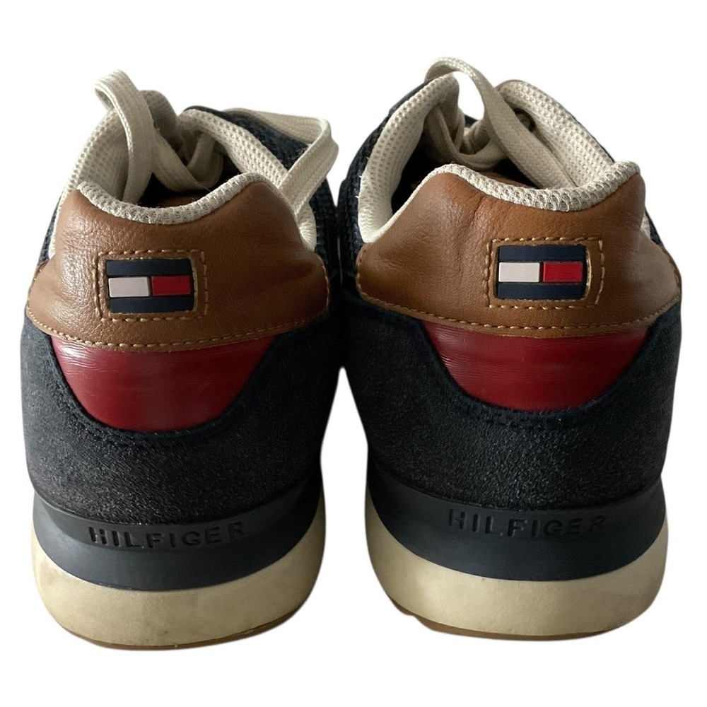 Tommy Hilfiger Mens Valen 2 Navy Blue Cognac Mesh Suede Sneakers TMVALEN2-M 9.5 - Picture 5 of 13